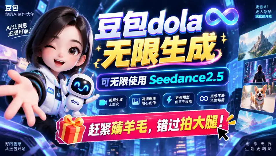 1029最新豆包dola无限生成技术，可以无限生成sseedance2.5，赶紧薅羊毛，和谐拍大腿-资源联盟