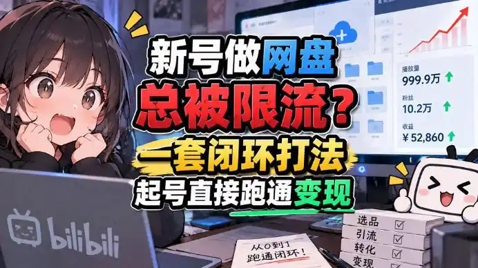 网盘拉新SOP：小白前期宝典，每一步都有明确动作，几千测试出来的打法，全程不限流-资源联盟
