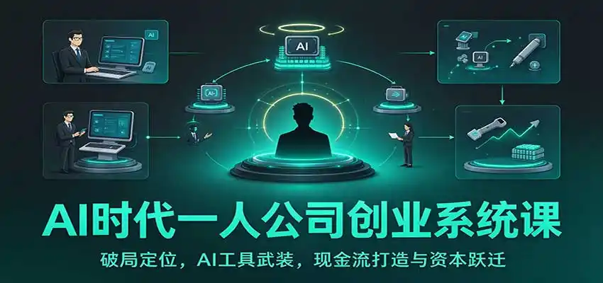 AI时代一人公司创业系统课：破局定位，AI工具武装，现金流打造与资本跃迁-资源联盟