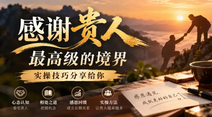 某公众号付费文章：感谢贵人最高级的境界，实操技巧分享给你-资源联盟