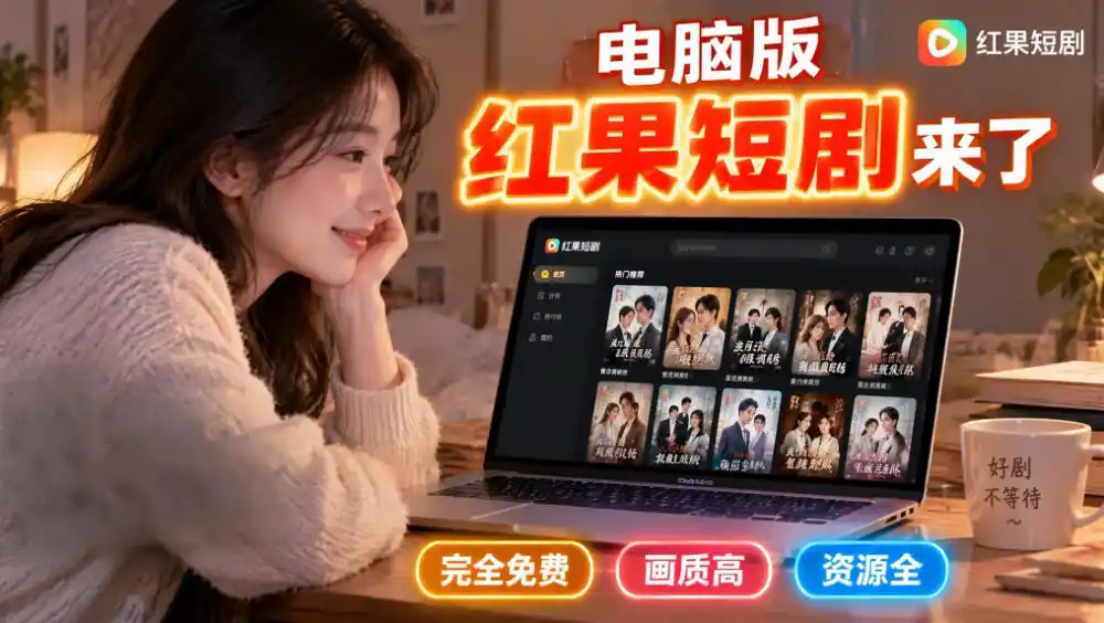 手机看短剧费眼？电脑版红果短剧来了，完全免费、画质高、资源全-资源联盟