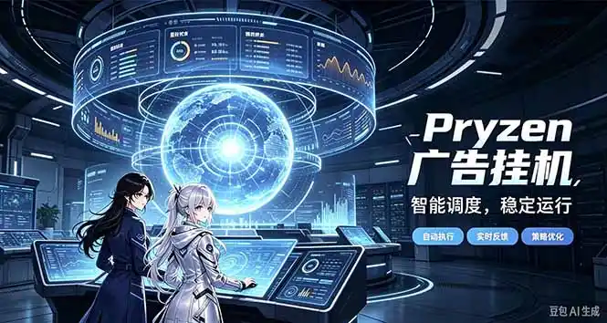 Pryzen广告全自动挂机给自己一个交代，门槛低，零基础小白也可以快速上手-资源联盟