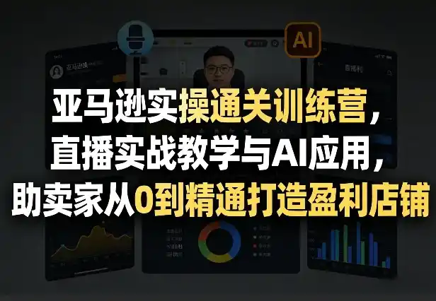 亚马逊实操通关训练营，直播实战教学与AI应用，助卖家从0到精通打造盈利店铺(更新9月30日)-资源联盟