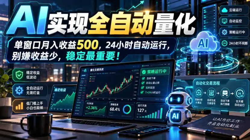 AI全自动量化项目，长期稳定可落地，0门槛躺赚稳定项目！-资源联盟