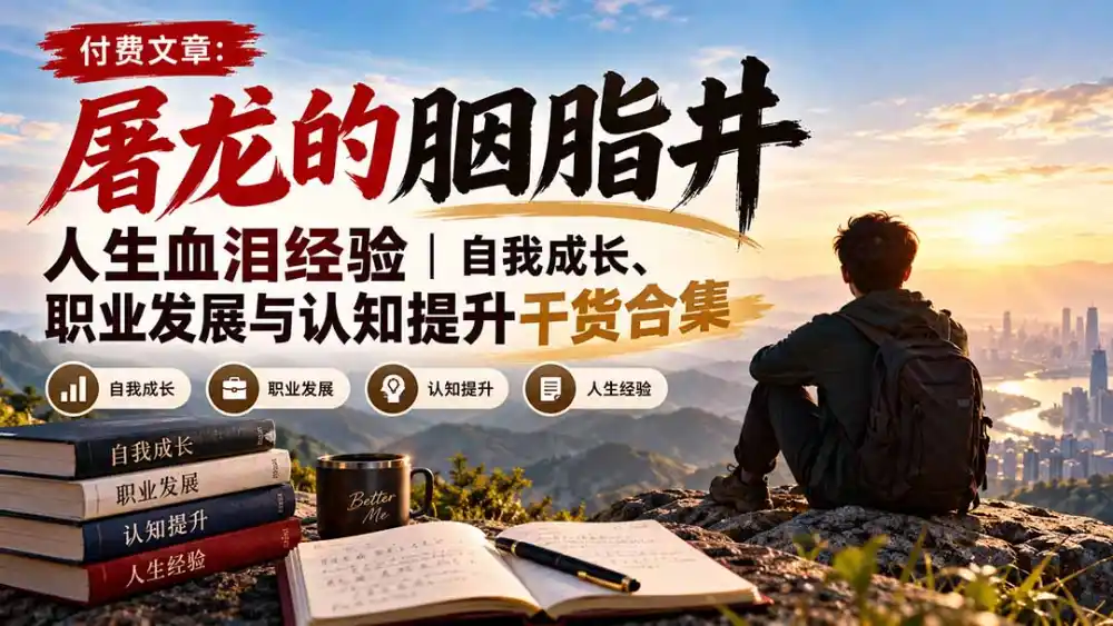付费文章：屠龙的胭脂井人生血泪经验｜自我成长、职业发展与认知提升干货合集-资源联盟