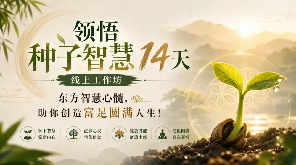 鹿大米领悟种子智慧14天线上工作坊，东方智慧心髓，助你创造富足圆满人生！-资源联盟